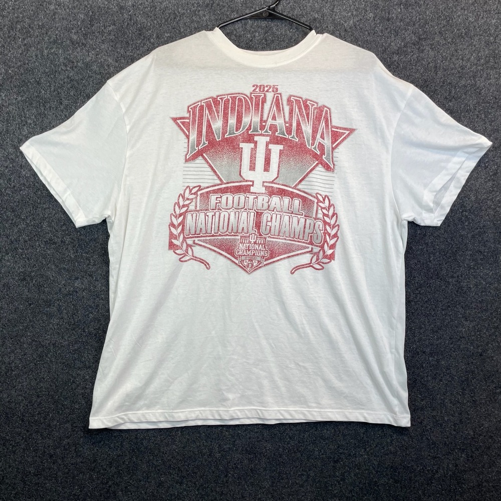 Champion Indiana Hoosiers Football National Champs T-Shirt Men's S/M White